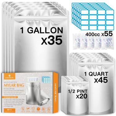 Imagem de Kit de bolsas Mylar SYMYNELEC com absorvedores de oxigênio de 400 cc 1
