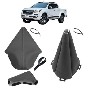 Imagem de Kit Forro Coifas Courvin Alavanca Freio De Mão E Câmbio Manual Compatível Com S10 2012 Á 2016