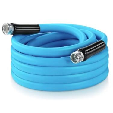 Imagem de Mangueira de jardim 7,6 m x 5/20.3 cm, mangueira de jardim resistente, resistente ao desgaste, mangueira de jardim flexível, mangueira de água expansível (azul), adequada para muitos climas, fazendas,