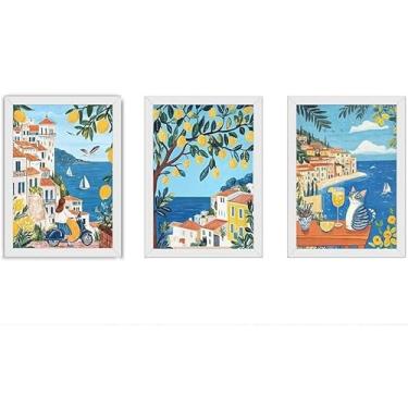 Imagem de Kit de Quadros Decorativos para Sala e Quarto - Quadros/Posters Decoração de Ambientes - Conjunto Luxuoso 3 Peças(WT3414,40x60cmx3pcs)