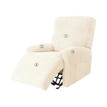 Imagem de Capa De Poltrona Reclinável Jacquard Antiderrapante Para 1 Lugar, Capa