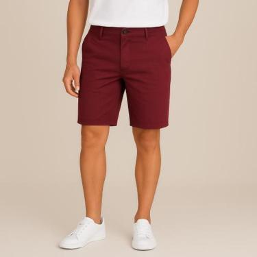 Imagem de Bermuda Sarja Colorida Masculina Alfaiataria Sport Elastano Diversas C