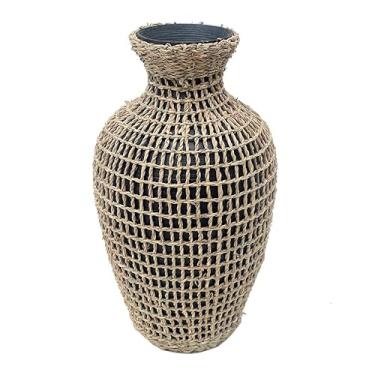 Imagem de VASO DE BAMBU E TRANCADO PRETO E NATURAL