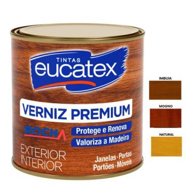 Imagem de Verniz Brilhante para Madeira 225ml - Imbuia Mogno Natural - Eucatex, 