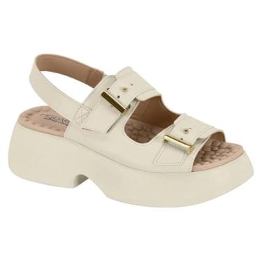 Imagem de Sandália Rasteira Feminina Modare – Pedras, Conforto, Leve e Uso Diário – Moderna e Estilosa (Branco Off, BR, Adulto, Numérico, 34)