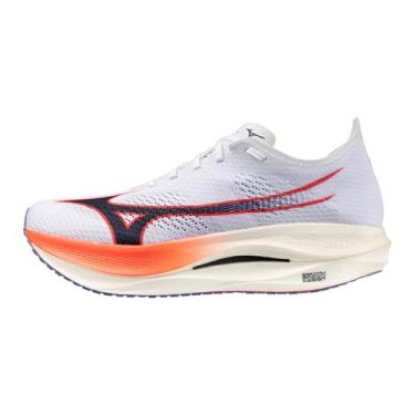 Imagem de Mizuno Wave Rebellion Flash 3 Tênis masculino, Branco/coral ardente, 39