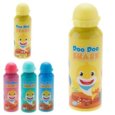 Imagem de Garrafa Térmica Infantil Doo Doo Shark, 500ml, com Bico Retrátil, Diversas Cores