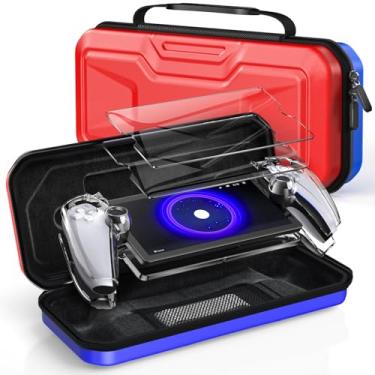 Imagem de Klipdasse Pacote De Acessórios 3 Em 1 Para Playstation Portal, Estojo Transporte Eva, Conjunto Capa Rígida Transparente Pc Com 2 Protetores Tela 9H, Protetora Portátil Viagem, Bolsa Mão Controle Rem