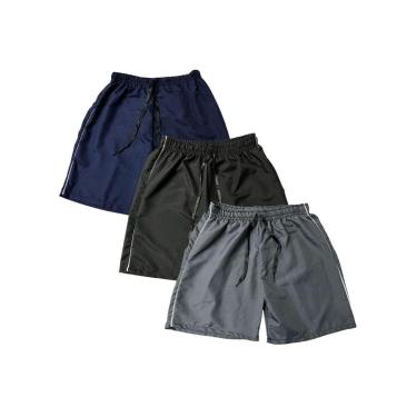 Imagem de Kit Com 3 Short Tactel Infanto Juvenil Com Elástico e Cordão-Masculino