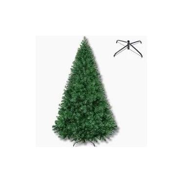 Imagem de Arvore De Natal Grande Pinheiro Luxo 2,10m Cheia 1150 Galhos Base Metálica Premium Verde Tradicional