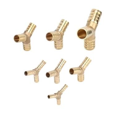 Imagem de 1 peça de encaixe de tubo de emenda de latão em forma de Y Farpa de mangueira de 3 vias 6 mm 8 mm 10 mm 12 mm 14 mm 16 mm 19 mm conector farpado adaptador de acoplador de junta (19 mm)