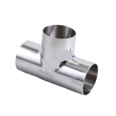 Imagem de 1 peça adaptador de conector TIPO T Conexões de conexão de tubos de solda para polimento SS 304 aço inoxidável (32 mm)