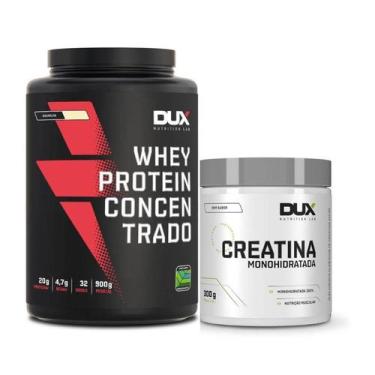 Imagem de Kit Whey Concentrado 900g + Creatina 300g - Dux - Dux Nutrition, Bauni