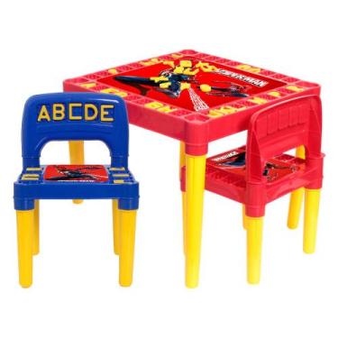 Imagem de Mesa Infantil Educativa Com Letras e Números Homem Aranha - Toys 2U
