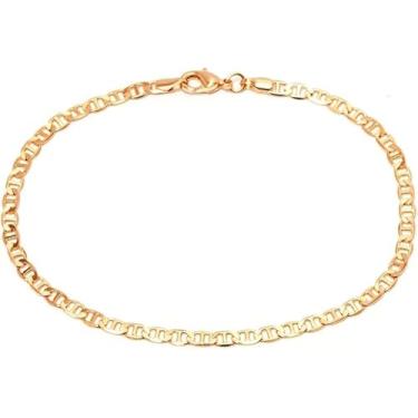 Imagem de Tornozeleira banhada a ouro para mulheres, delicada corrente de elos ajustáveis, presente de joias para festivais de verão.