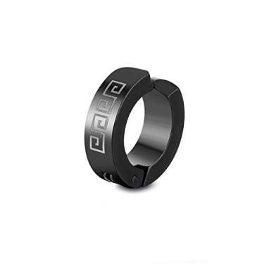 Imagem de Brincos masculinos de alta qualidade para orelhas não perfuradas, Small, Titânio, Sem pedra preciosa