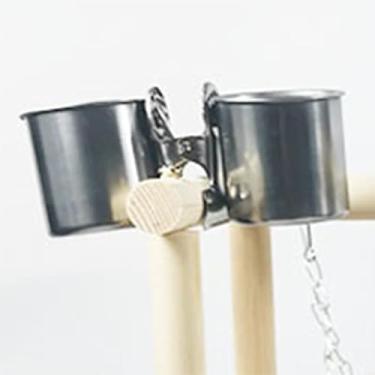 Imagem de Acouto Cercadinho Interativo para Ginásio Com Poleiro para Pássaros Com Escadas + Playground para Pássaros Madeira Saudável para Aliviar o Tédio + Suporte para Papagaio de Madeira para Centro de (#1)