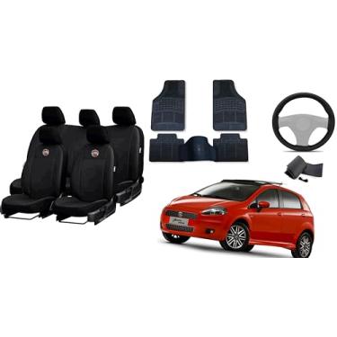 Imagem de Capa de couro + Tapete 5 peças + Capa de volante para Fiat punto 07-10