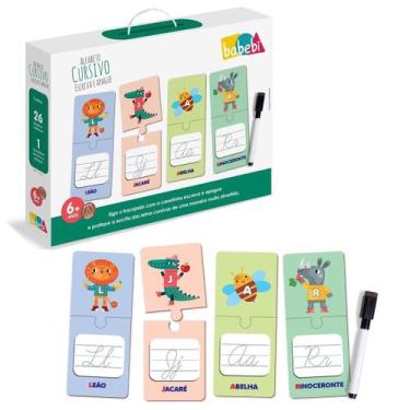 Imagem de Jogo Alfabeto Cursivo Escreva Apague Letramento Educacao Infantil - Ba