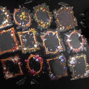 Imagem de Adesivo de moldura vintage decorativo 40 peças retrô estético scrapbook adesivos para diário, artesanato faça você mesmo, álbum de fotos, lixo, diário, artesanato