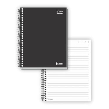 Imagem de CADERNO UNIV. ESPIRAL PRETO C.D. 200FLS 10MAT - UNIDADE