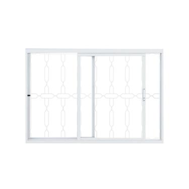 Imagem de Janela Correr Vitralfer 120x100 - 2 Folhas - 1 Fixa C-grade - Branca