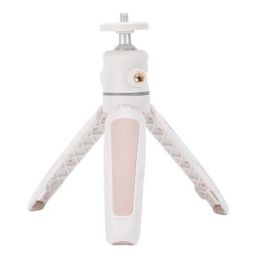 Imagem de Asixxsix Mini tripé de Câmera, Suporte de Mesa Compacto Com Cabeça Esférica de Metal de 360 ​​graus Com Orifício de Parafuso de 1/4 de Polegada, Bastão de Selfie Portátil e Leve para (WHITE)