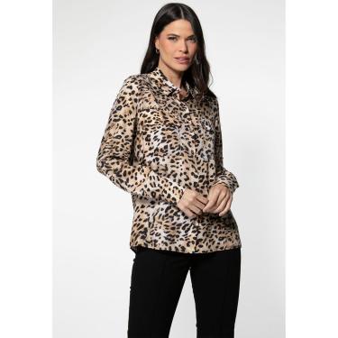 Imagem de Camisa Manga Longa Eco Animal Print Camisa Manga Longa Eco Marrom-Feminino