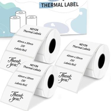 Imagem de Fita adesiva N20 com 3 rolos, fita térmica de etiqueta de 40 x 30 mm