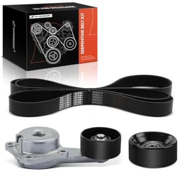 Imagem de A-Premium Kit De Correia Transmissão Serpentine Com Tensor E Polia Intermediária Compatível Carros Ford Starcraft - F-150, F-250, E-150 Econoline, E-350 Super Duty, Excursion, Expedition, Bus Starli