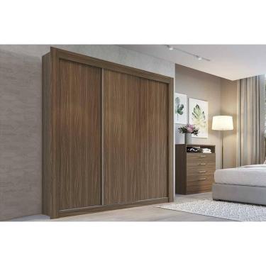 Imagem de Guarda Roupa Casal 3 Portas De Correr E 2 Gavetas Ph 1681 Nogueira - Herval