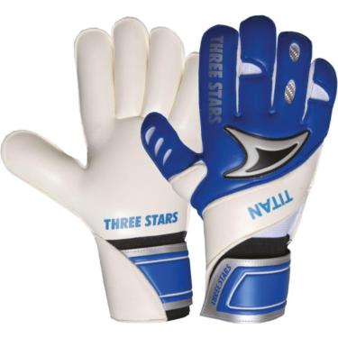 Imagem de Luva Goleiro Profissional Three Stars Titan  Branco PEQUENA = 8-Unissex