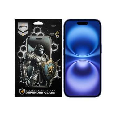 Imagem de Película para iPhone 16 Plus - Defender Glass Preta - Gshield