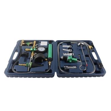 Imagem de AYNEFY Kit de Recarga de Vácuo do de Refrigeração, Testador de Pressão do Radiador Abs Com Encaixe Universal, Fácil Detecção de Vazamento para Manutenção Carro