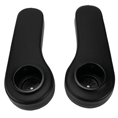 Imagem de aqxreight Emparelhar Apoio de Braço Club Car Com Suporte para Copos Preto Removível Lavável Substituição para Trilhos EZGO Não Assento Pré-perfurado Perfuração de Montagem e Club Car Necessário