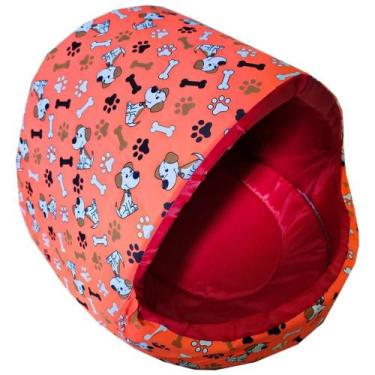 Imagem de Cama Caminha Para Cachorro e Gatos Iglu Nylon Média Diversas Cores - E