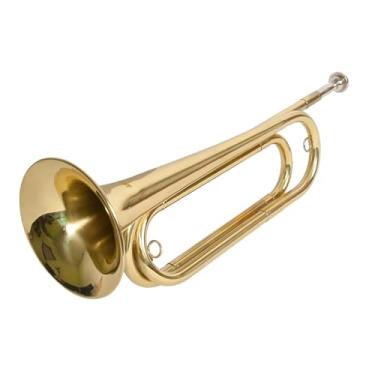 Imagem de KiBcsLic Trompete/Clarpe, Instrumento de Metal, Fácil de Manusear, Instrumento Musical Espesso para Exercícios, Banda Escolar, Festival e Ambiente.