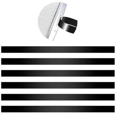 Imagem de 6 tiras de caixa de tambor para tarola, tiras de filme de poliéster, tiras de fio preto, kit de armadilha para tambor de 35,5 cm