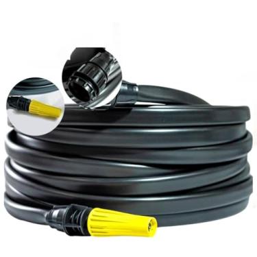 Imagem de Mangueira Antitorção 50M Resistente e Reforçada Preta para Jardim(35 Metros)