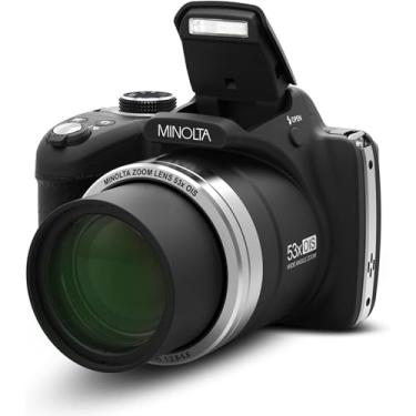Imagem de Minolta Câmera digital Pro Shot HD de 16 MP – zoom óptico de 53x, vídeo Full HD 1080p, estabilização ótica, LCD de 3 polegadas, panorama, HDR, detecção de rosto, modos inteligentes, cartão de 16 GB