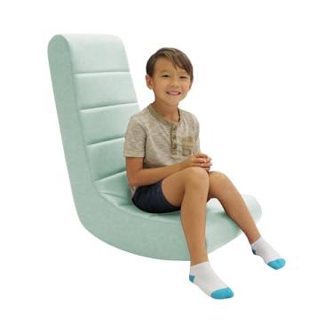 Imagem de Balancim de piso macio juvenil, cadeira de jogos leve para crianças, móveis infantis ótimos para presentes de férias e projetada para jogar videogame, ler e assistir TV - Aloe
