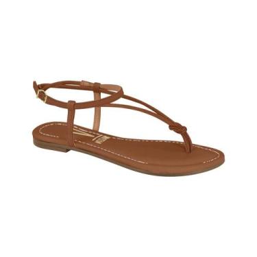 Imagem de Sandália Rasteira Vizzano Feminina Tira Nó Delicada Mocca Tamanho:36Co