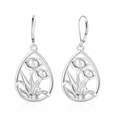 Imagem de fersltily Brincos femininos com pingente de lágrima de prata delicados, brincos boêmios, hipoalergênicos, presentes de aniversário para mulheres, joias vintage, Latão, Sem pedra preciosa