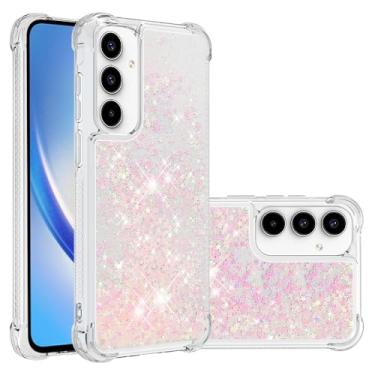 Imagem de LEMAXELERS Capa feminina compatível com Samsung Galaxy A36 5G com glitter líquido de cristal areia movediça brilhante à prova de choque TPU bumper capa protetora para celular para Galaxy A36 5G. YBL