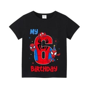 Imagem de Camiseta De Verão Infantil Do Homem-Aranha, Estampa Digital De Desenho