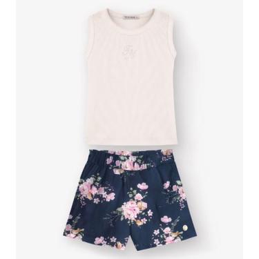 Imagem de Conjunto Regata com Shorts Menina Trick Nick Bege, 2, Bege