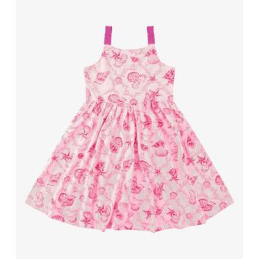 Imagem de Vestido Visco Maquineta Menina Rovi Kids Rosa, 14, Rosa