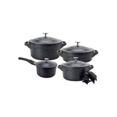 Imagem de Jogo de Panelas 4 Peças Cerâmica Premier Black Le Cook