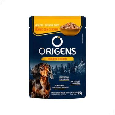 Imagem de Ração Úmida Sachê Origens Para Cães Adulto Filhotes 85g, Frango/Adulto