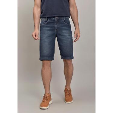 Imagem de Bermuda Jeans Masculina Slim Lavagem Escura Classica-Masculino
